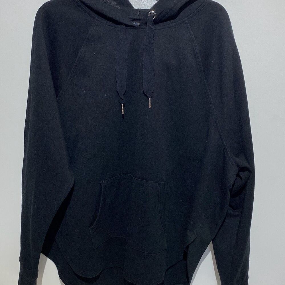 Victoria Sport Womens Black‎ Raglan Pullover Hoodie Kangaroo Pocket Large